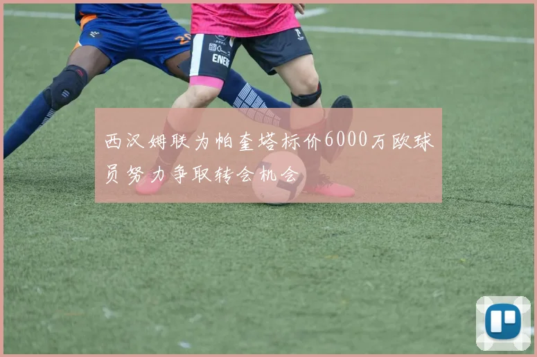 西汉姆联为帕奎塔标价6000万欧球员努力争取转会机会